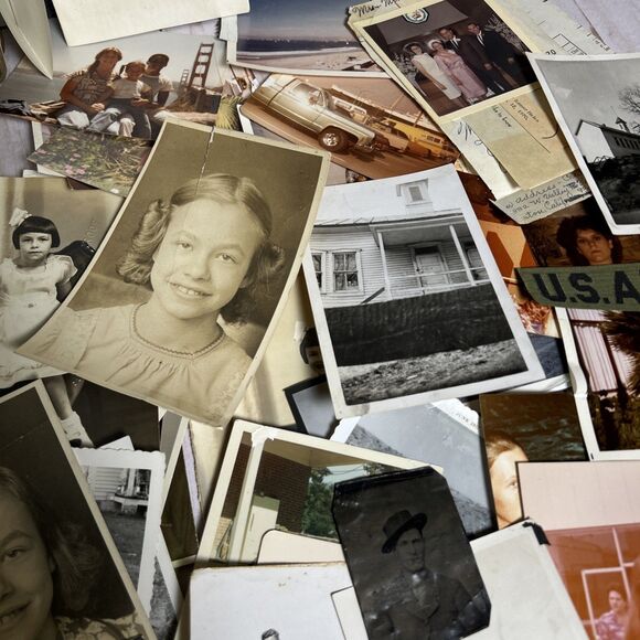 Lot Of 60 Antique Photos + Newspaper Certificates Announcements 1940-1970s - Picture 3 of 11